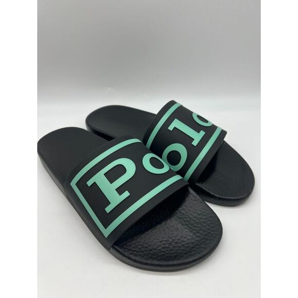 Polo Ralph Lauren Cayson Slide Black Man's Size 13M NEW - Picture 4 of 12